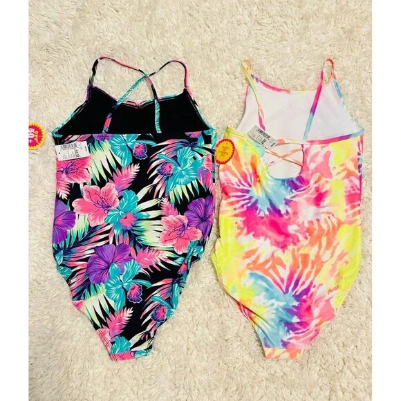 Lot Of 2The Children's Place One Piece Swimsuit, Girl's XL NEW MSRP $24.95 Each